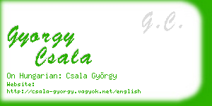 gyorgy csala business card