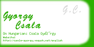 gyorgy csala business card